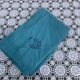 4 white linen napkins, emerald tinted, embroidered with flowers and monogrammed, old GM