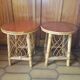 Pair of nightstands in rattan