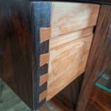 Vintage enfilade in rosewood, antique dressing table, chest of drawers.