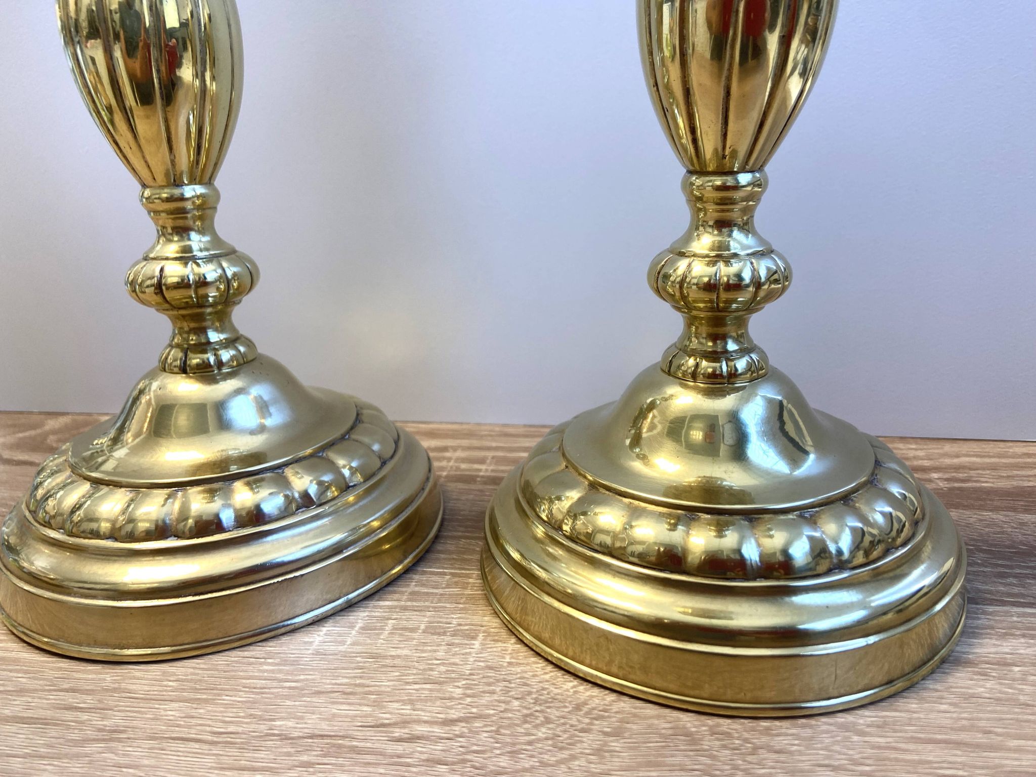 Antique pair of Louis Philippe period candlesticks and torches