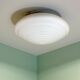 Art Deco White Glass Round Ceiling or Wall lamp