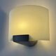 Pair of vintage wall lights, metal and frosted glass, France, 1970