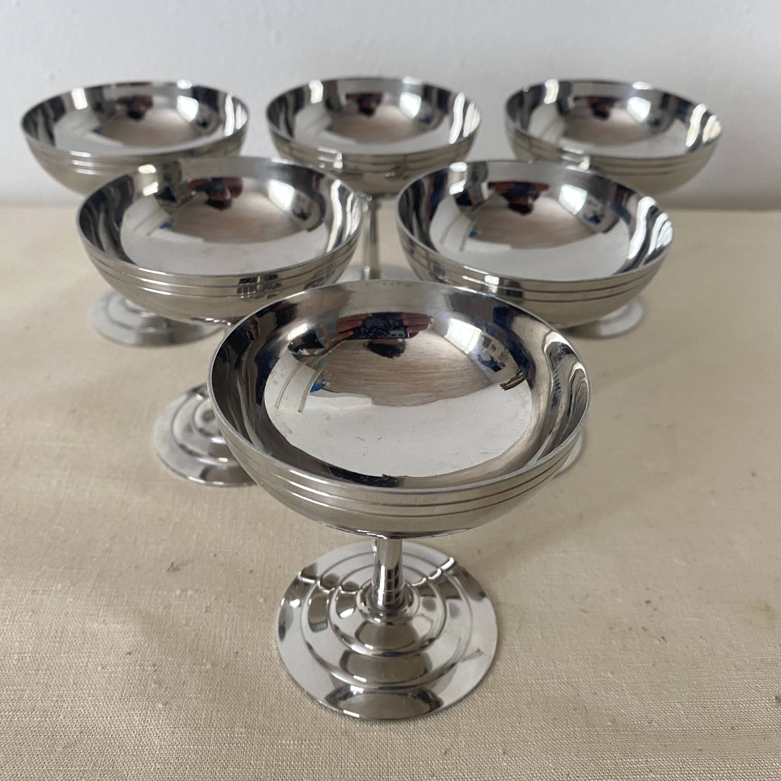 Letang Remy Vintage Stainless Steel Stemmed Cups