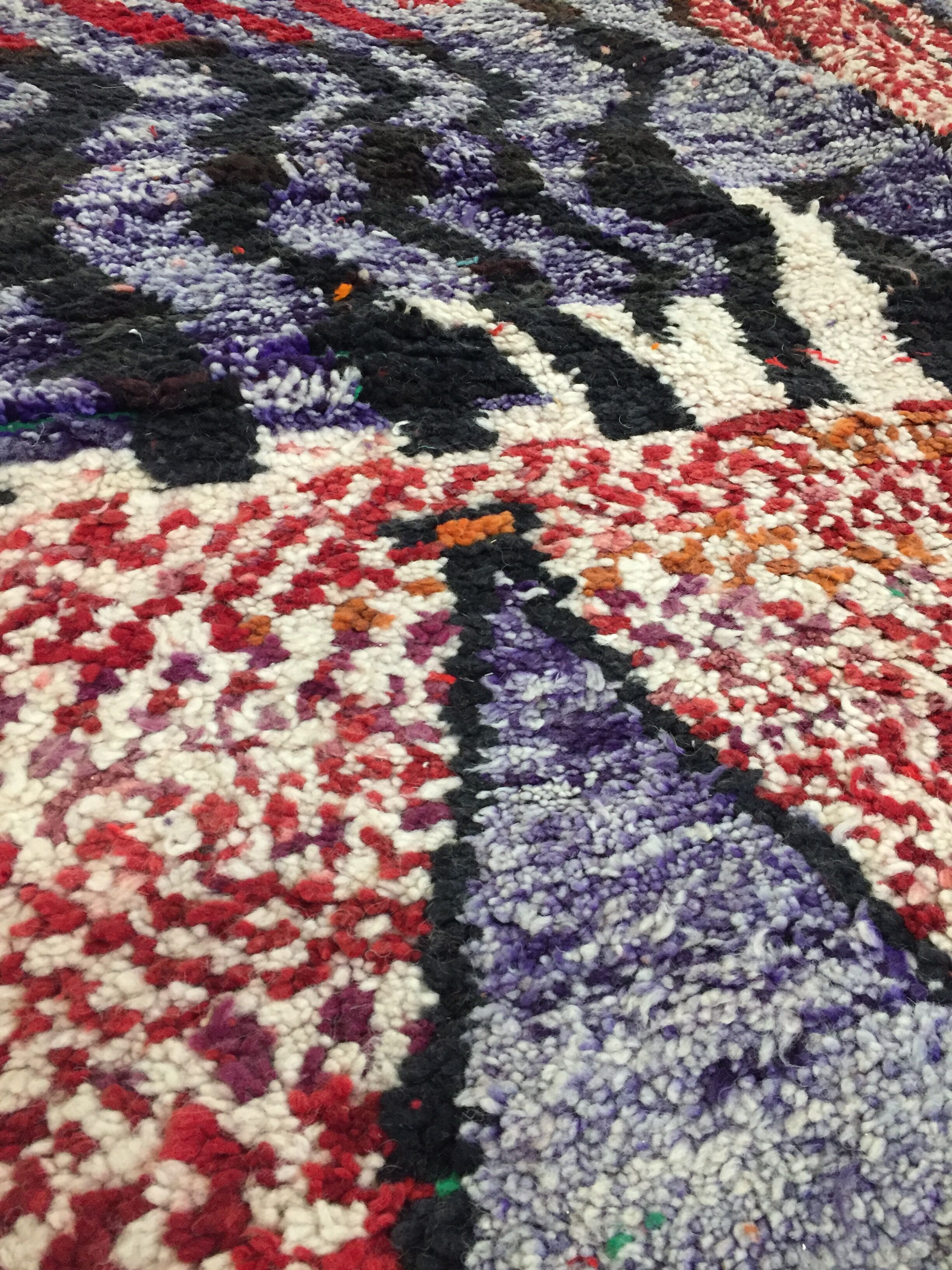 Moroccan Berber carpet Boujaad with colorful patterns 247x162cm