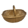 Vintage curved wooden picnic basket with double lid — Style