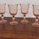 Set of 6 pink twisted wine glasses "Rosaline" Luminarc France