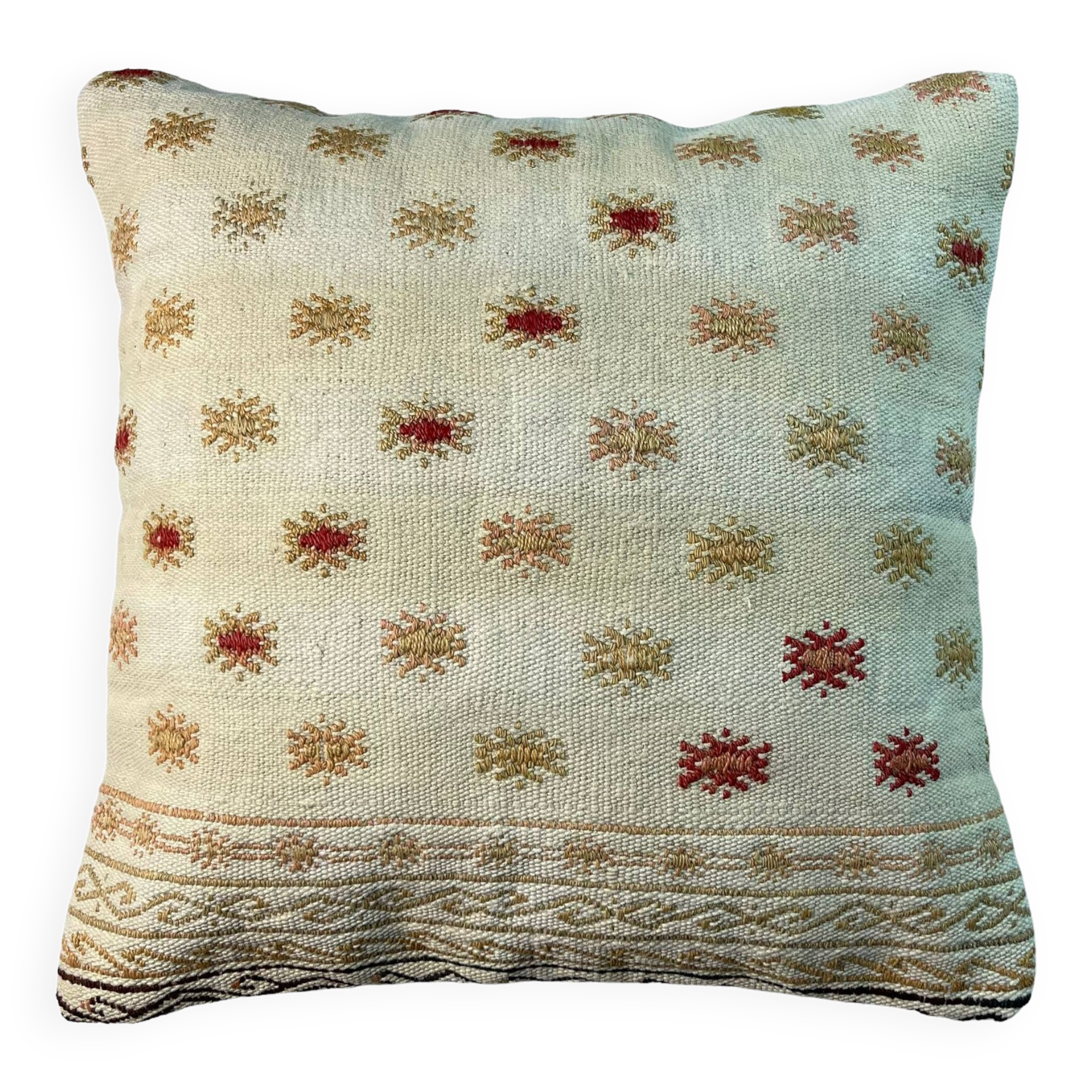 Vintage turkish kilim cushion cover , 45 x 45 cm
