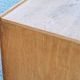 Vintage store chest of drawers in blond oak metal tube legs 4 drawers