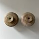 2 small stone urns