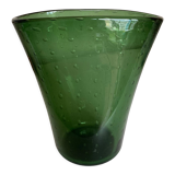 Empoli bubbles blown glass vase 1960