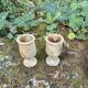 Paire de verres en onyx et leur coffret