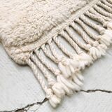 Moroccan Berber rug M'rirt, ecru with colorful patterns, 2.92x2.12m