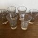 Set de 6 gobelets Biot rose des sables 1960 signés