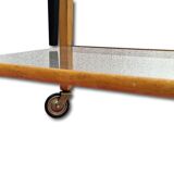 Art deco serving trolley with table and integrated tray