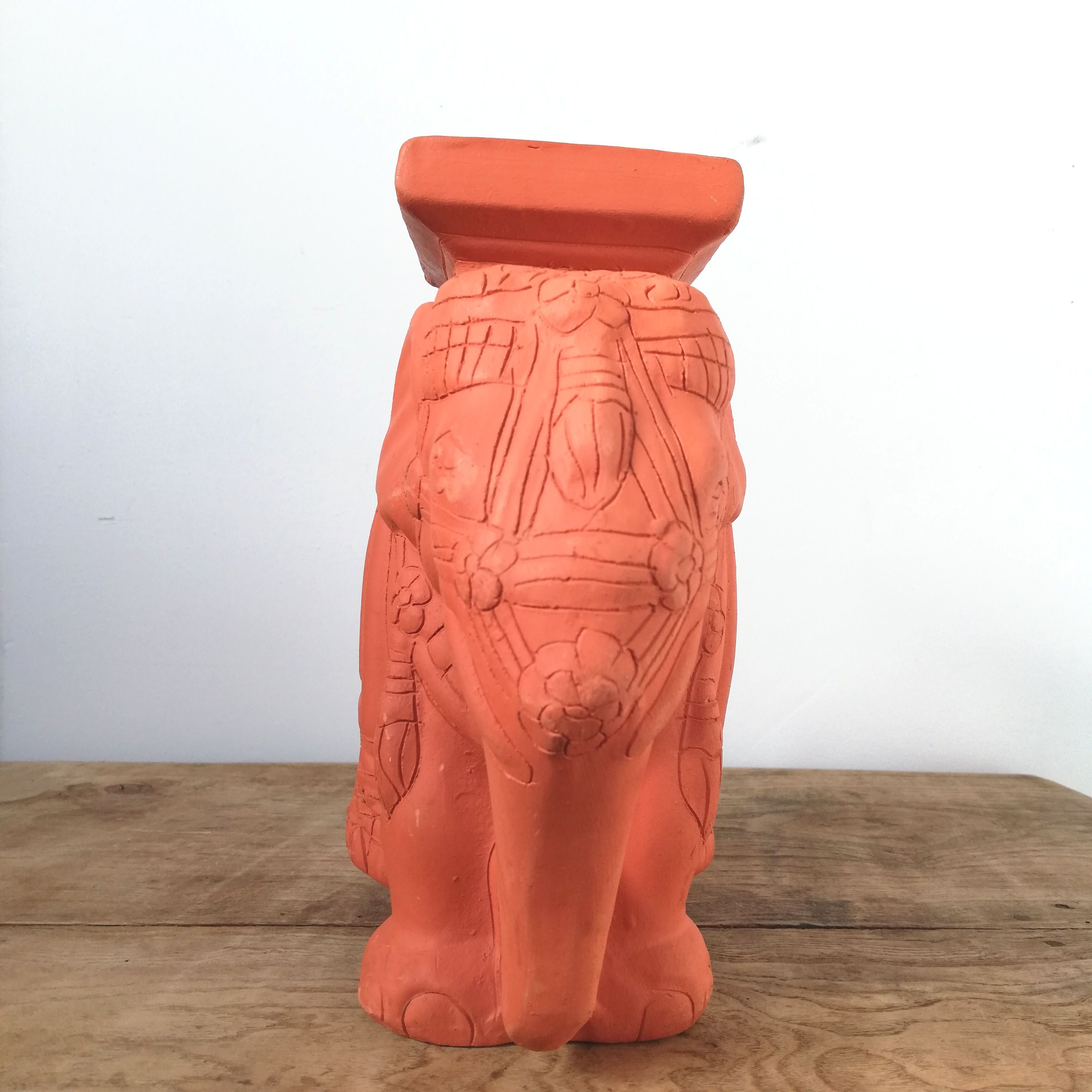 Raw ceramic elephant