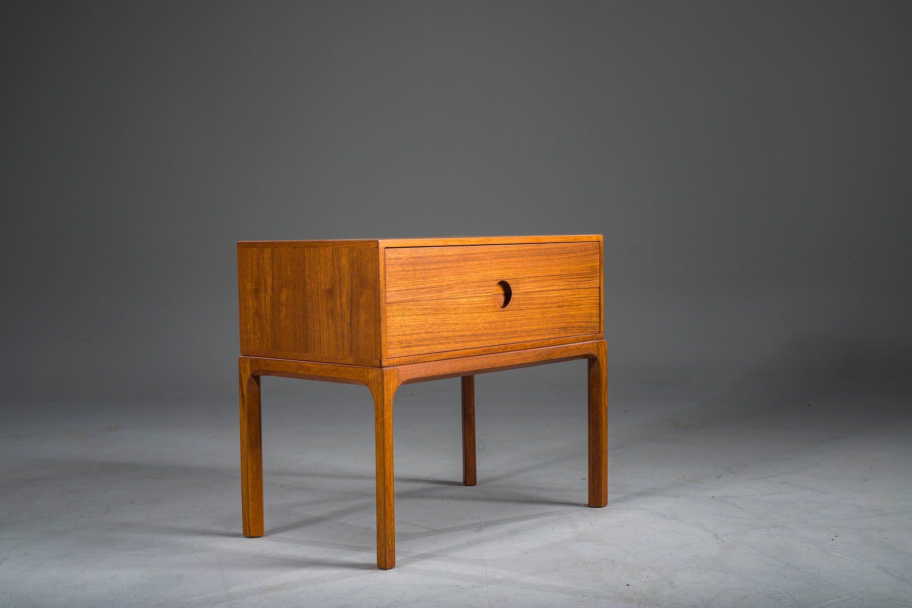 Mid-century modern no. 384 teak bedside table by Aksel Kjersgaard, Denmark, 1960s