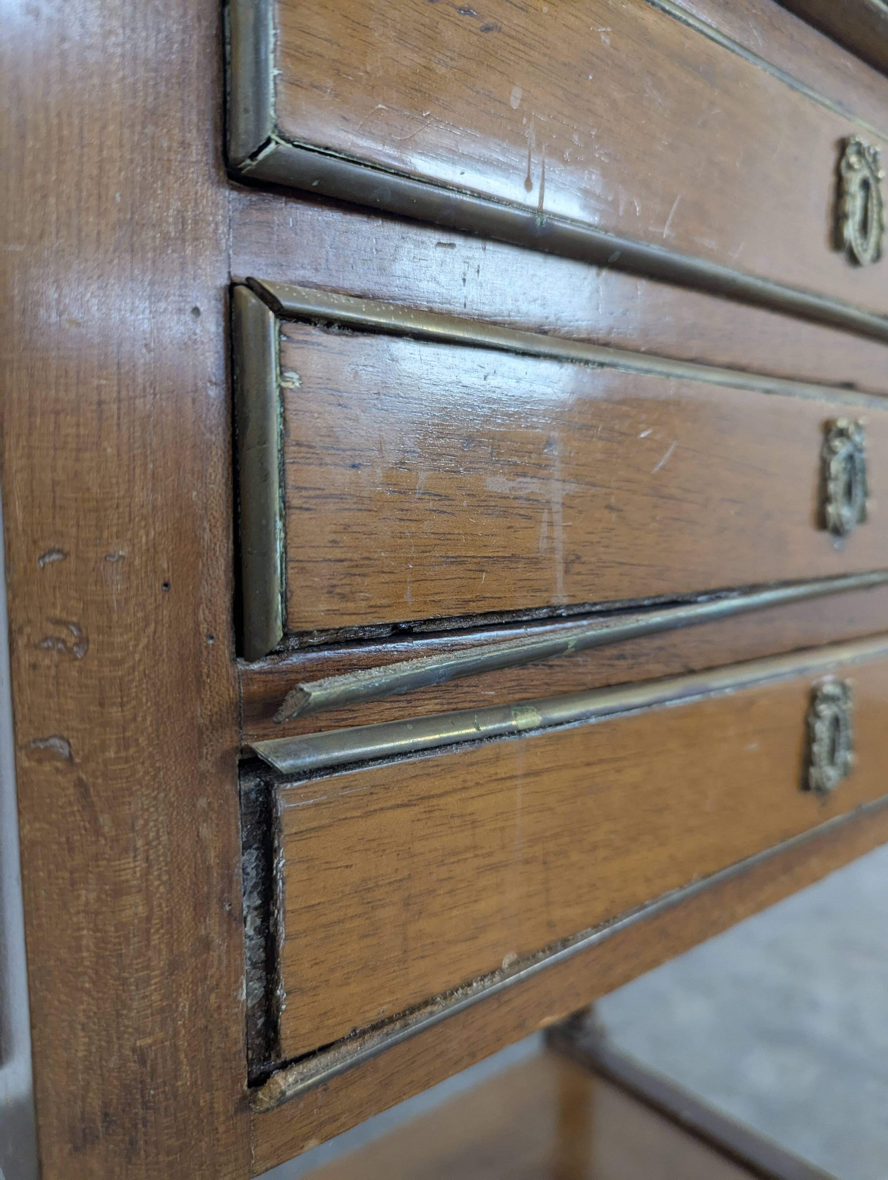 Louis XVI period mahogany gallery bedside table