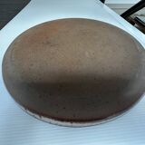 Large round stoneware dish signed Vallauris origin Diameter 30 cm