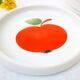 Set de 4 dessous de verre en porcelaine Seltmann Weiden Bavaria / Modèle "Patricia" / Pommes rouges