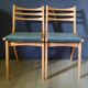 Pair of restored 1960s compass leg chairs