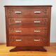 Art Deco chest of drawers in solid walnut