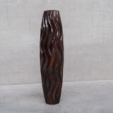 Wooden Tall French Mid-Century Decorative Vase