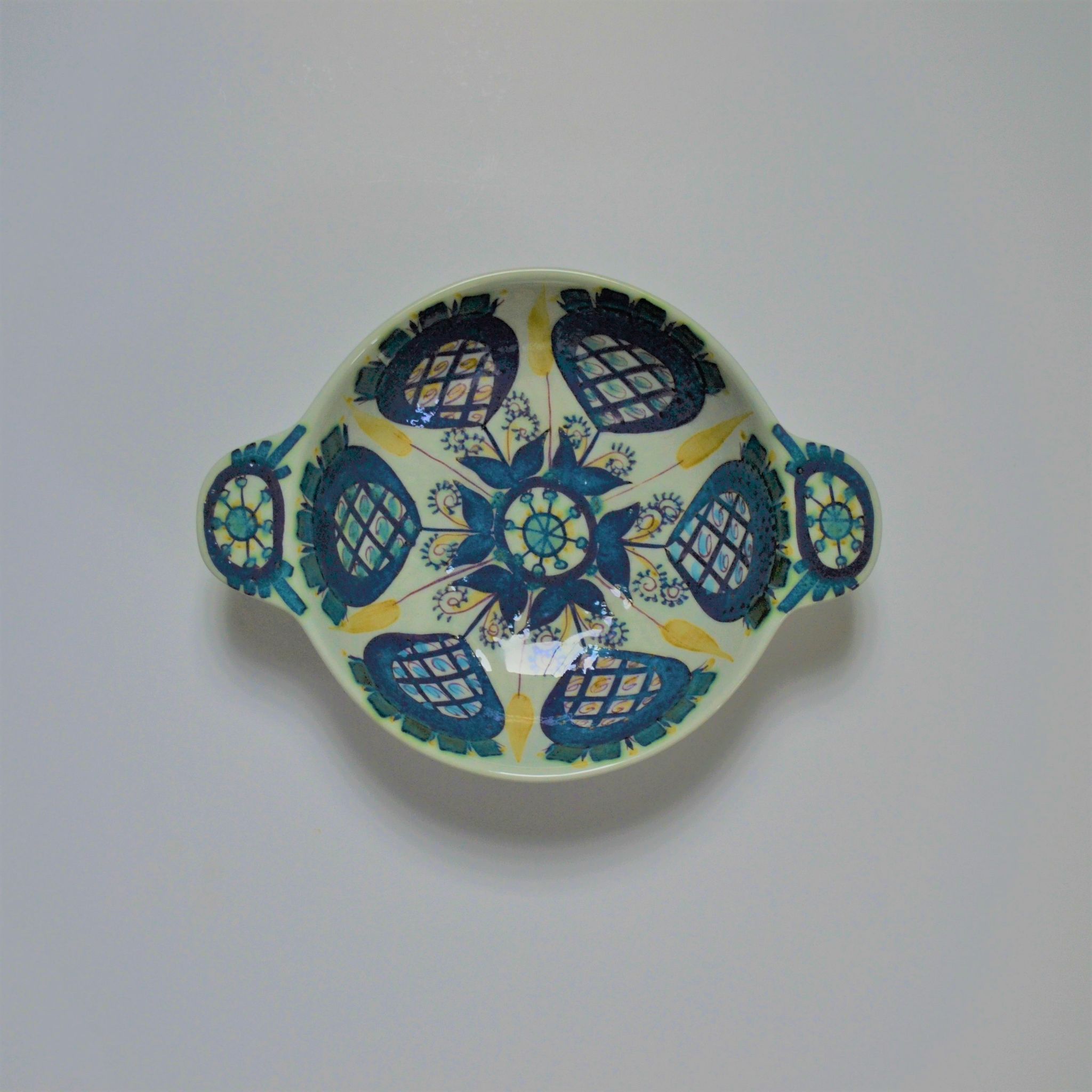 Round dish with tiled handle Tenera series by Marianne Johnson for Royal Copenhagen