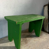 Green wood bench stool