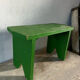 Green wood bench stool