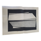 Contemporary Abstract Print Signed L.J. Griner 73 - #CAMR