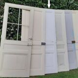 Porte de communication h221,5xl90cm ancienne panneautée, moulurée, intérieure