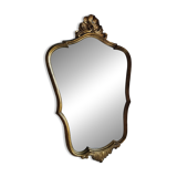 Antique large violin-shaped mirror in gilded wood, Rococo style, Louis XV (80x50 cm)