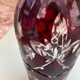 Bohemian crystal overlay vase