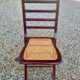 Chaise pliante cannée