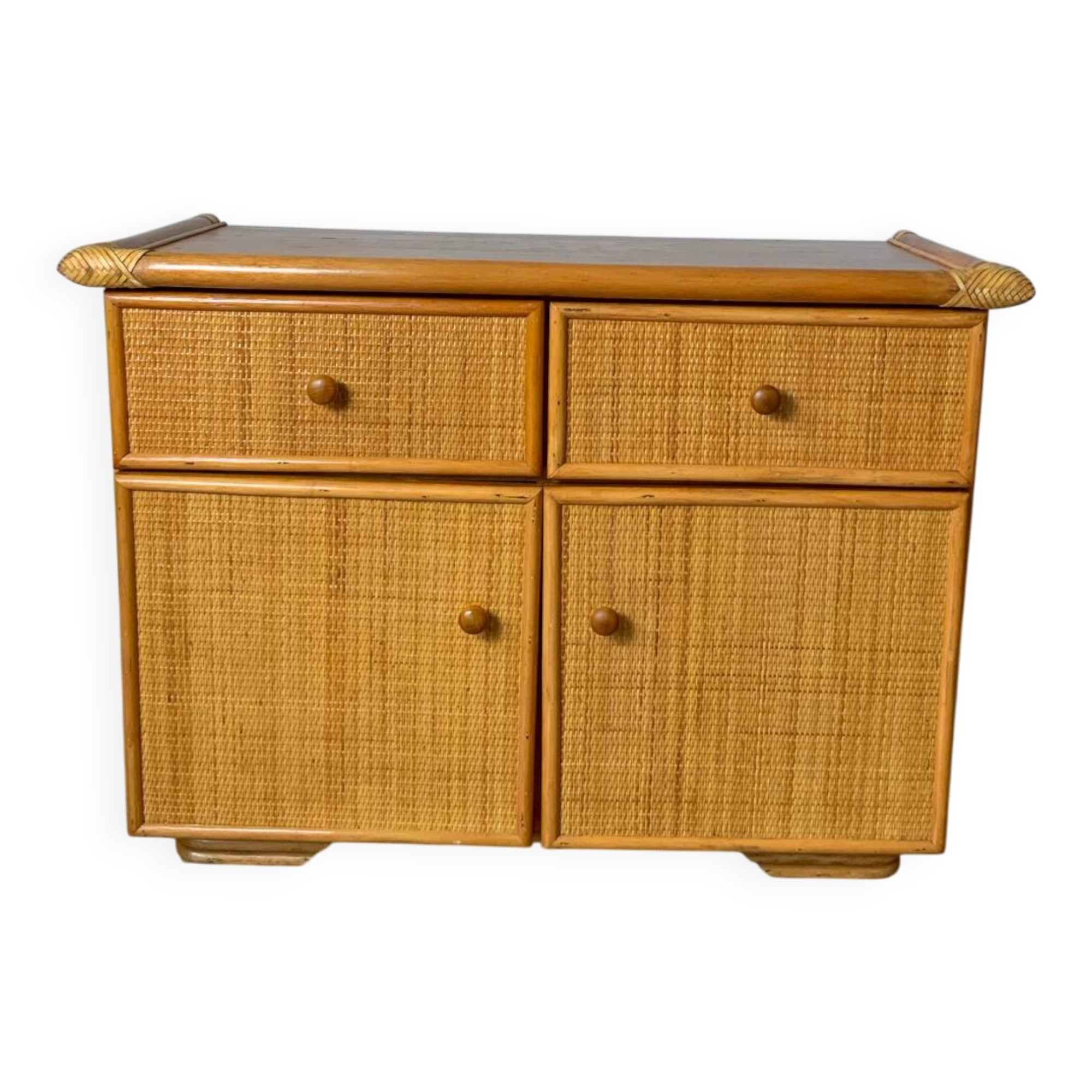 Buffet en rotin et bambou