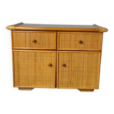 Rattan and bamboo sideboard