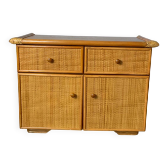 Rattan and bamboo sideboard