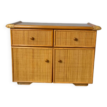 Rattan and bamboo sideboard