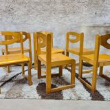 Set of 6 vintage sleigh chairs