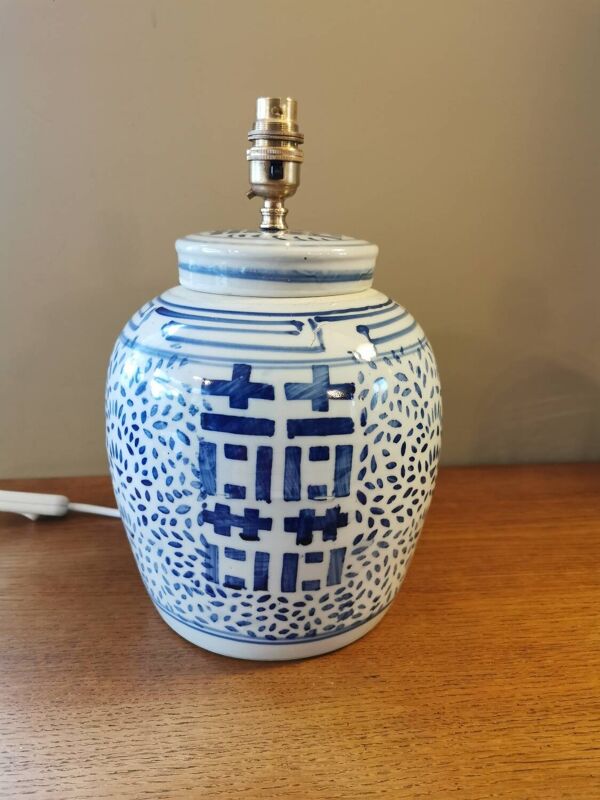 Pied de lampe asiatique ancien pot à gingembre