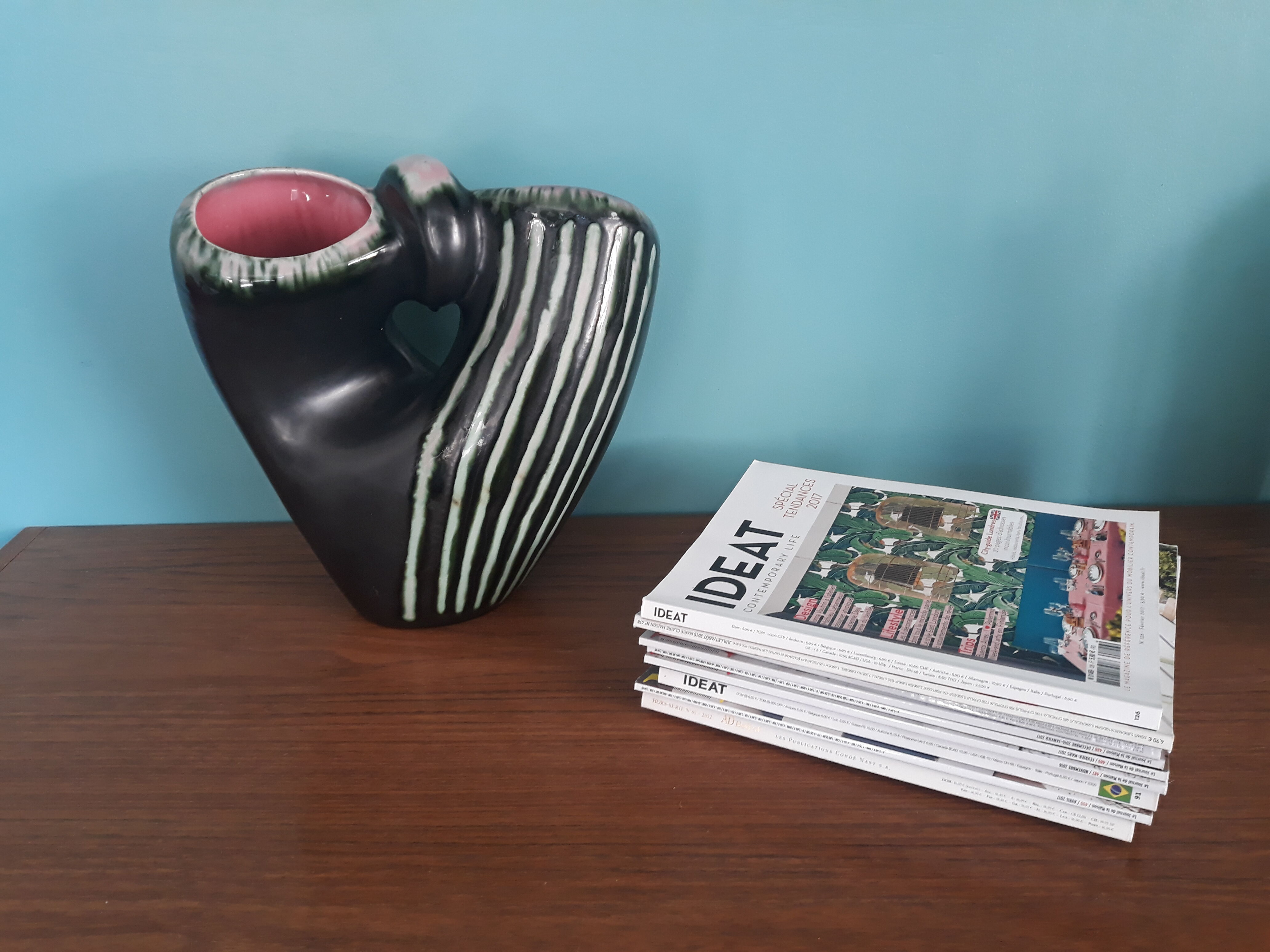 Vase double Vallauris vintage
