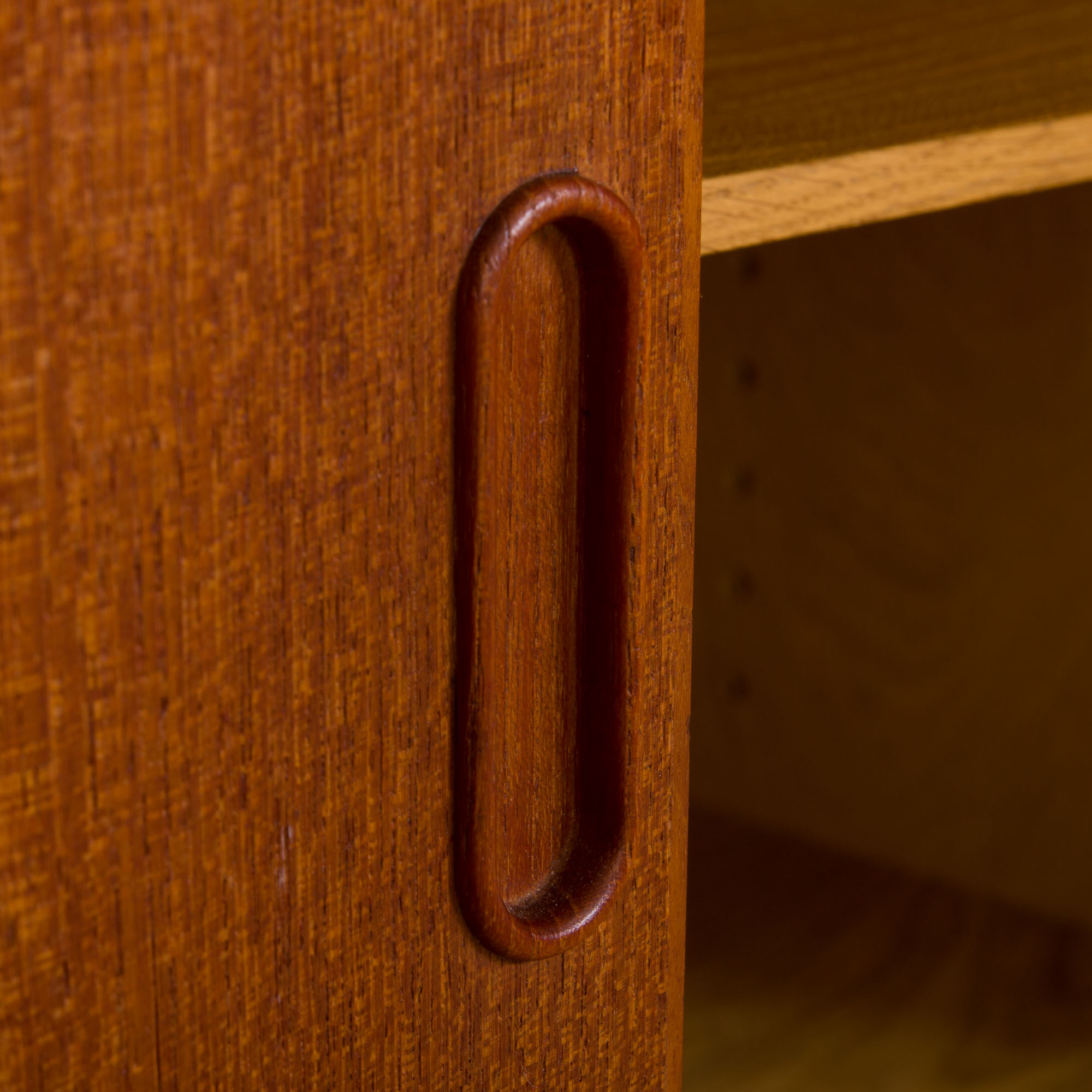 Teak wall unit by Hansen Guldborg with a desk and a cabinet, Denmark, 60s