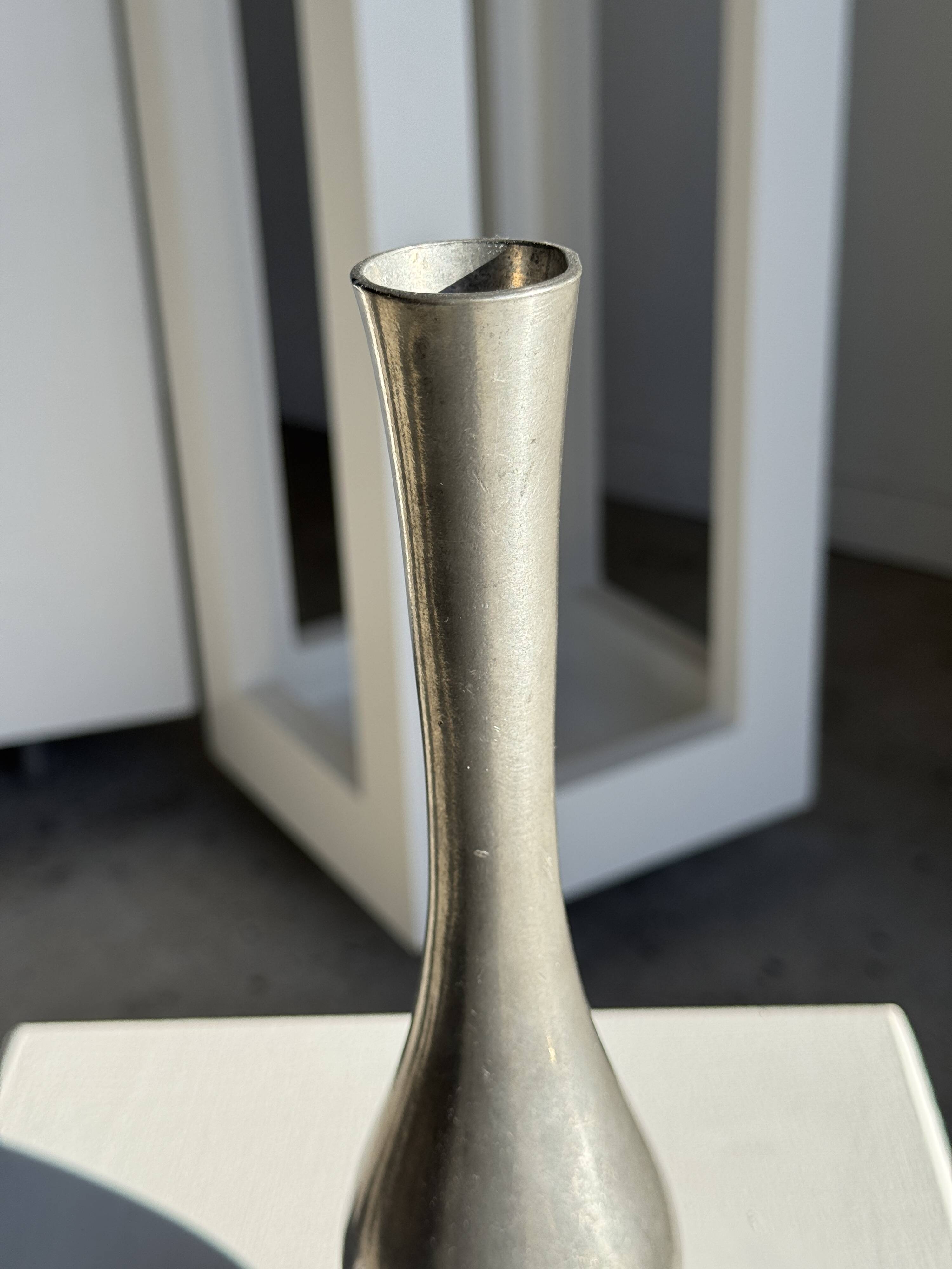 Vintage silver-plated floor vase
