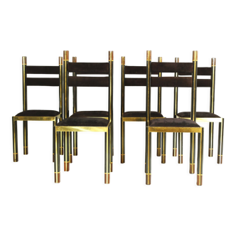 Ensemble de 6 chaises par Paolo Barracchia pour Roman Deco, 1978