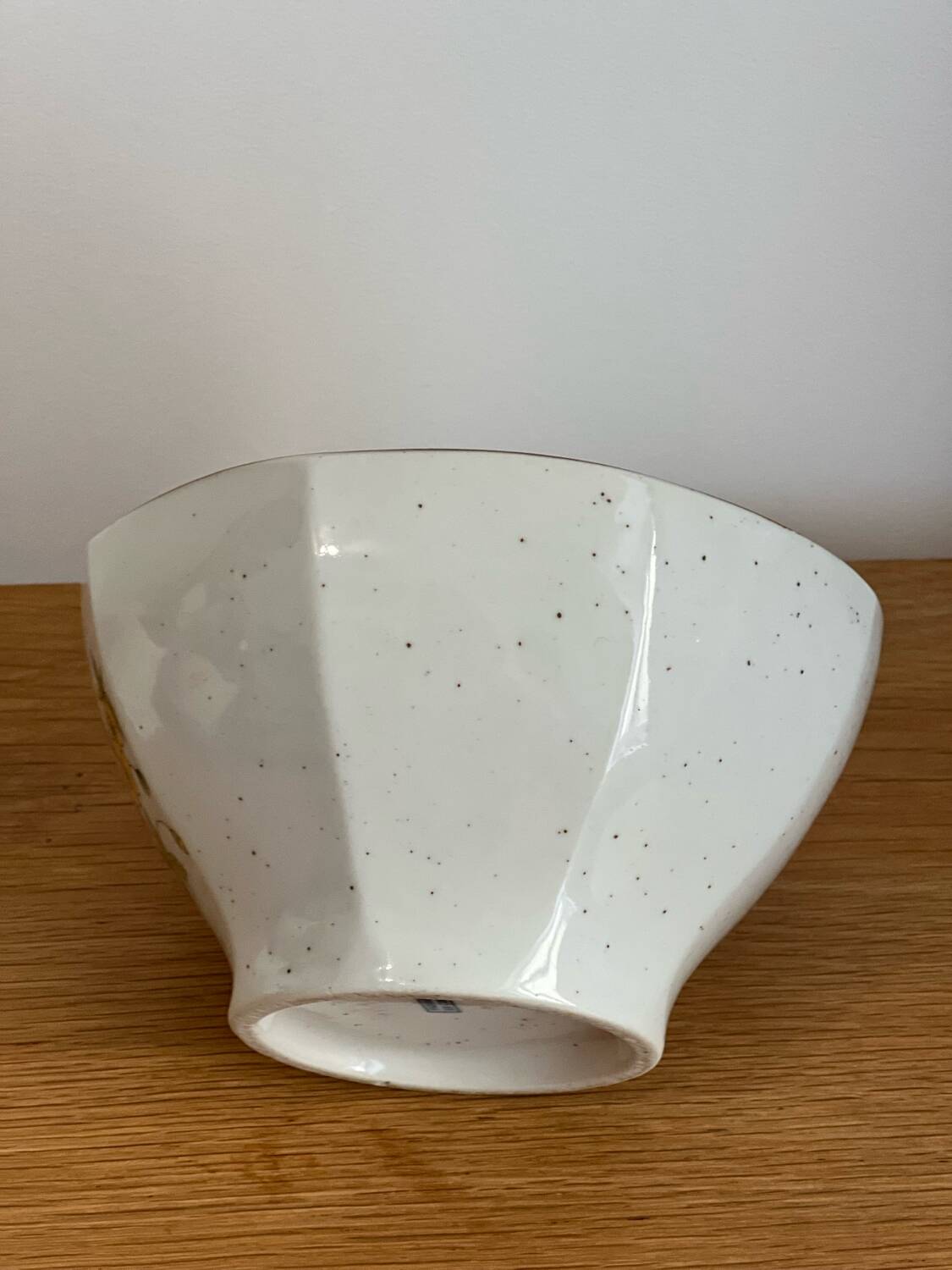 Vintage XXL bowl in speckled glazed stoneware 1980