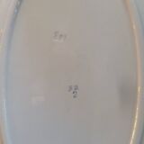 Oval dish with red floral decoration from the 40s