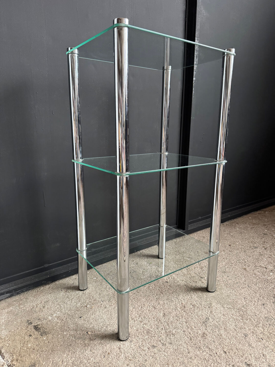 1970s chrome shelf