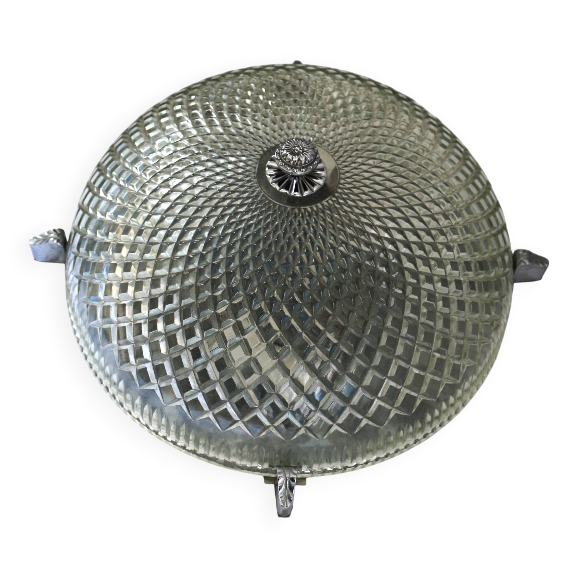 Large Diamond Glass Ceiling Light