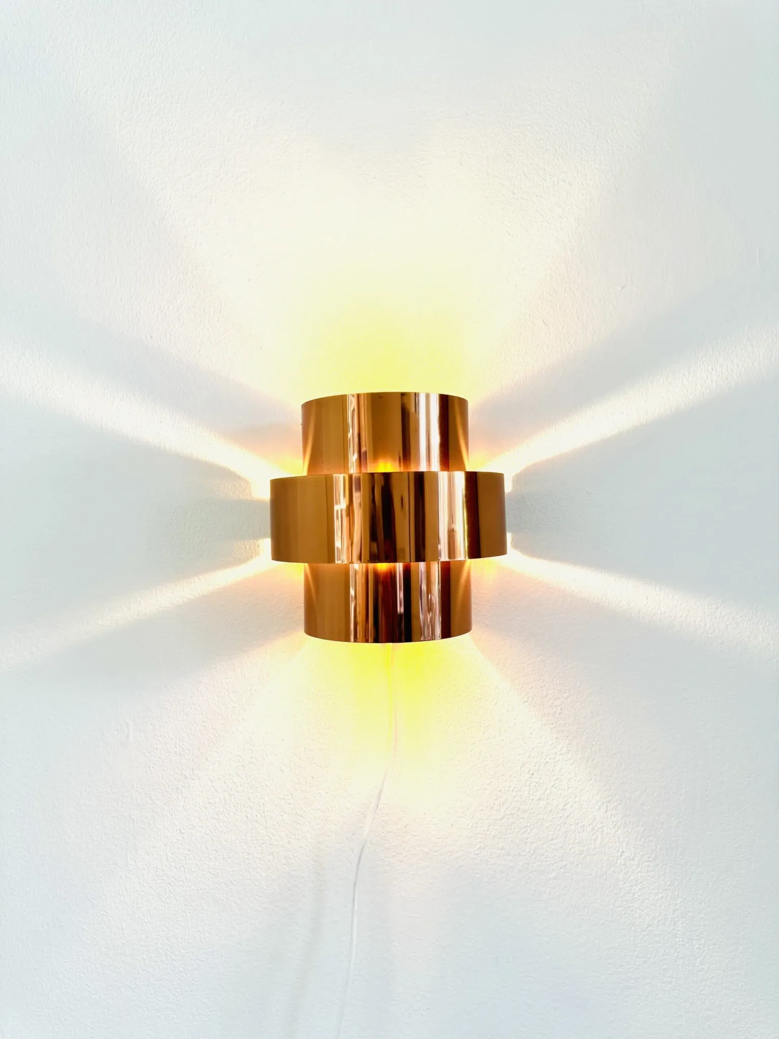 Brass Wall Lamp By Hans-Agne Jakobsson For Markaryd, Sweden, 1960S