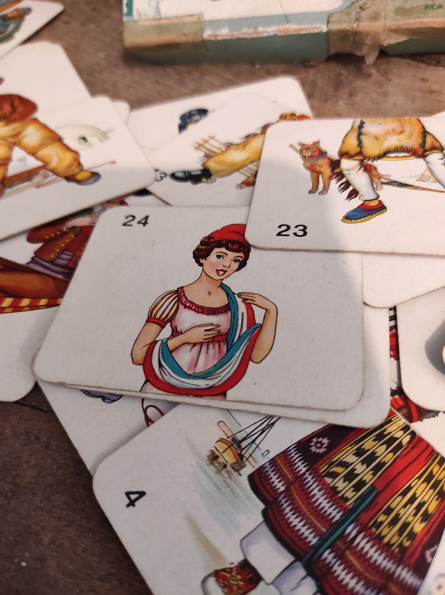 Vintage card game Tops and Tails around the World